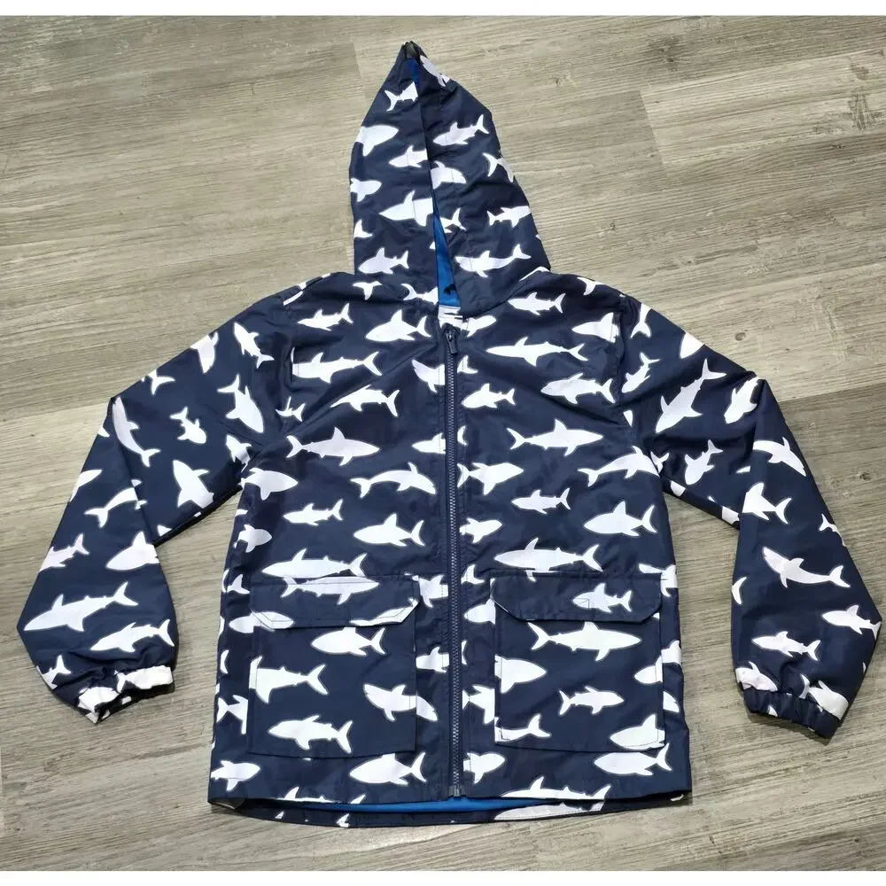 Carter's Shark Print Windbreaker Rain Jacket